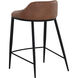 Astra 31.5 inch Black / Cinnamon Brown Counter Stool